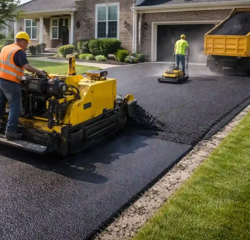 asphalt driveway installation